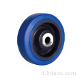 Ruote singole in gomma elastica blu